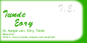 tunde eory business card